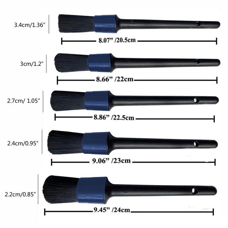 Bộ Cọ Vẽ Chi Tiết Trang Trí Nội Thất Xe Hơi Với Tay Cầm Nhựa Tiện Dụng