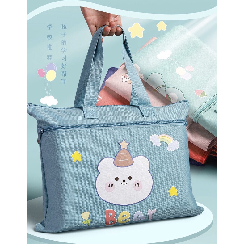 Túi Quai Xách Đựng Laptop, Đi Học Thêm Chống Thấm Cute 😋