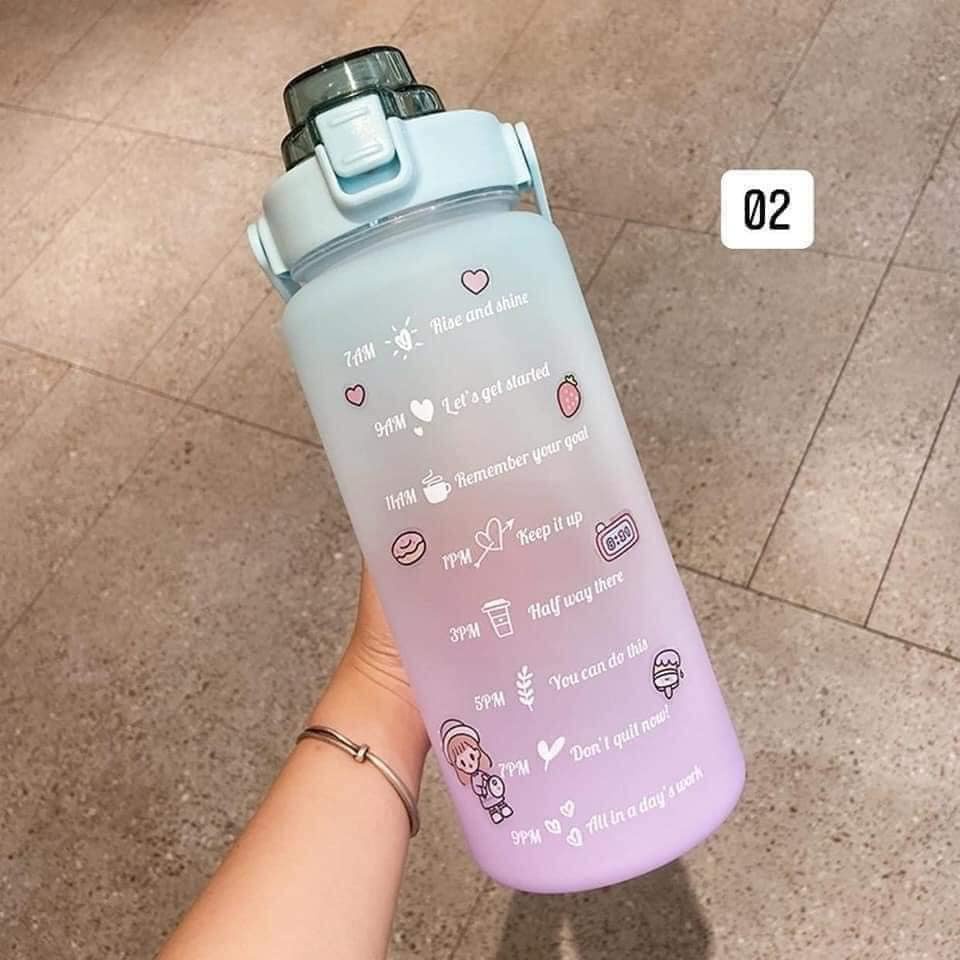 Bình đựng nước SIZE LỚN 2 LÍT có vạch chia tiện lợi