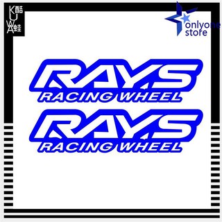 Decal Chữ "Rays Rays" Dán Trang Trí Xe Ô Tô