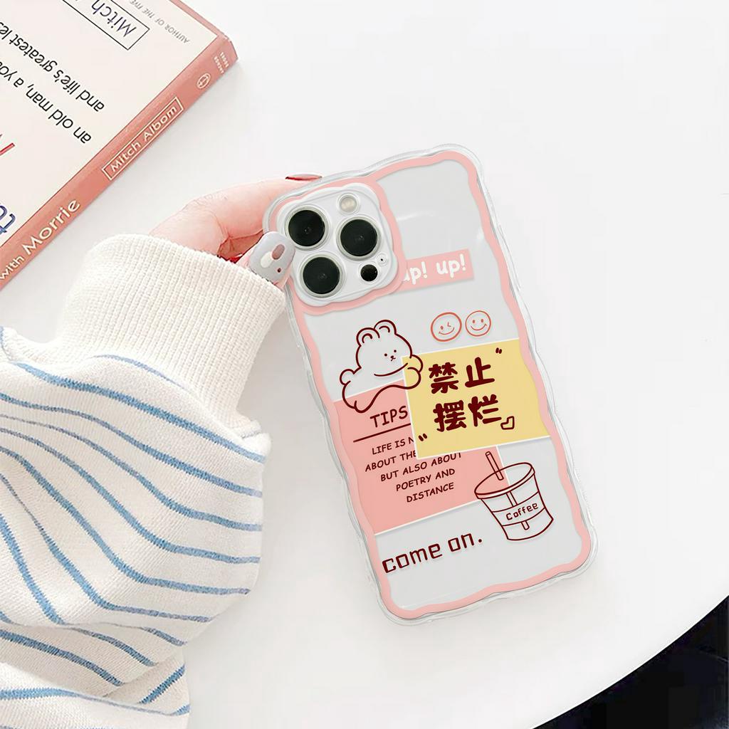 Ốp lưng iphone viền sóng Thiệp gấu 6/6plus/6s/6splus/7/7plus/8/8plus/x/xs/11/12/13/14/pro/max/promax/plus/shin/case