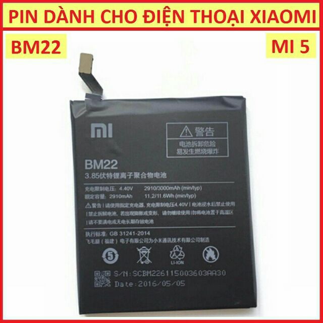 Pin xịn xiaomi mi 5 / BM22 chính hãng /OP12