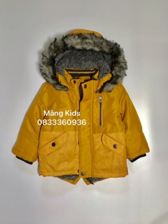 Áo parka bé trai vàng mustard