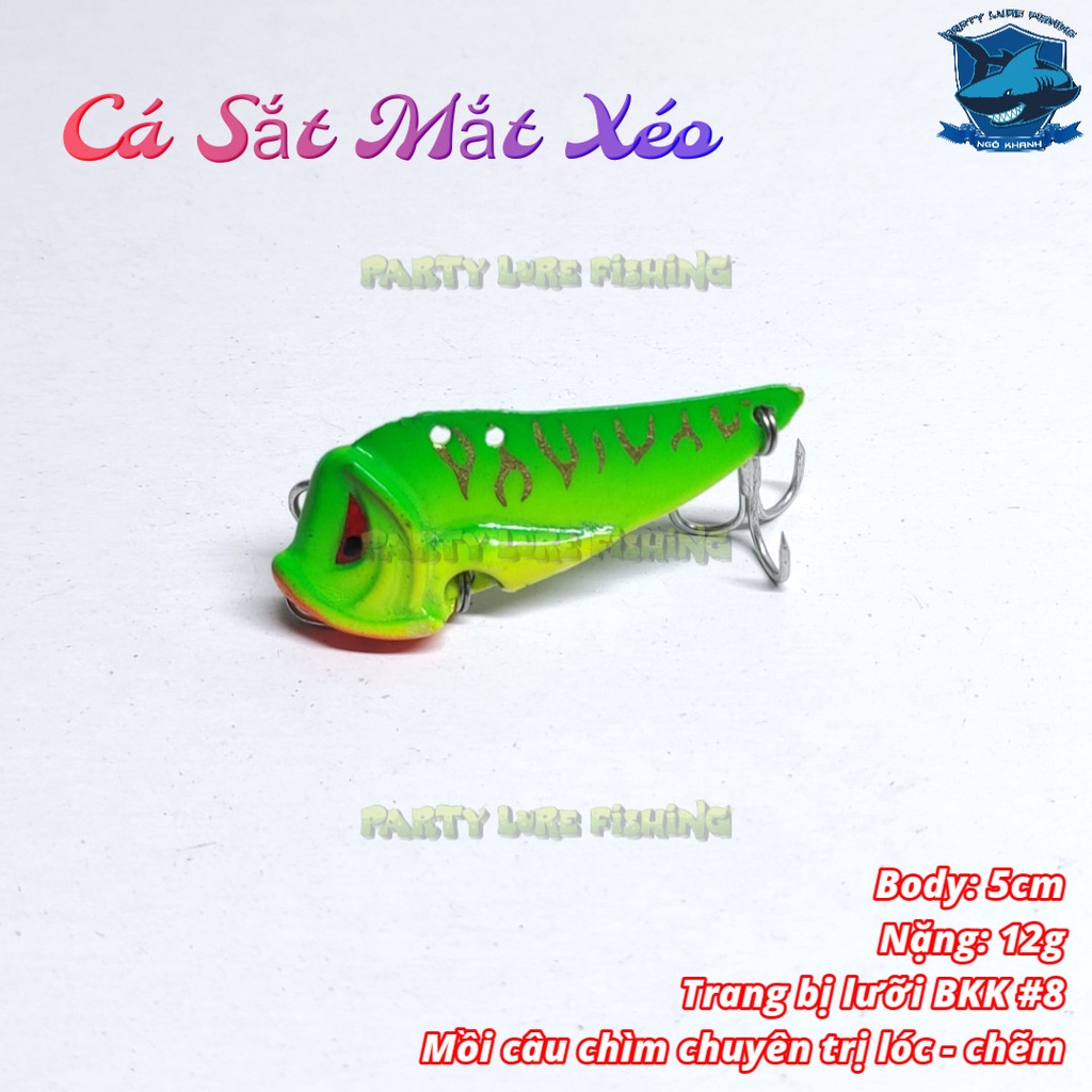 Mồi câu lure Cá Sắt Mắt Xéo , mồi câu cá lóc, chẽm, măng....