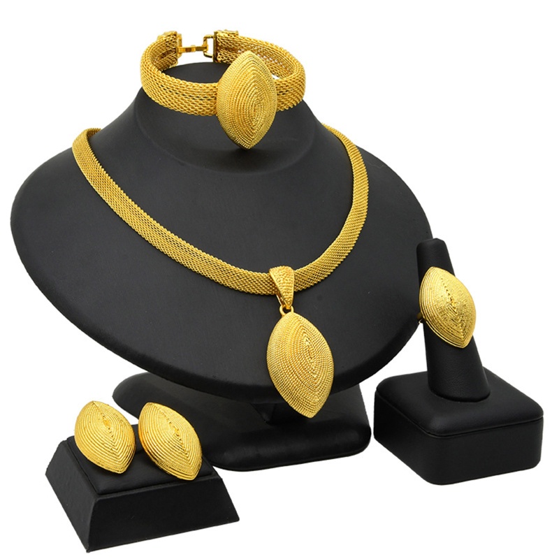 Bộ Trang Sức Mạ Vàng 24K Phong Cách Ấn Độ