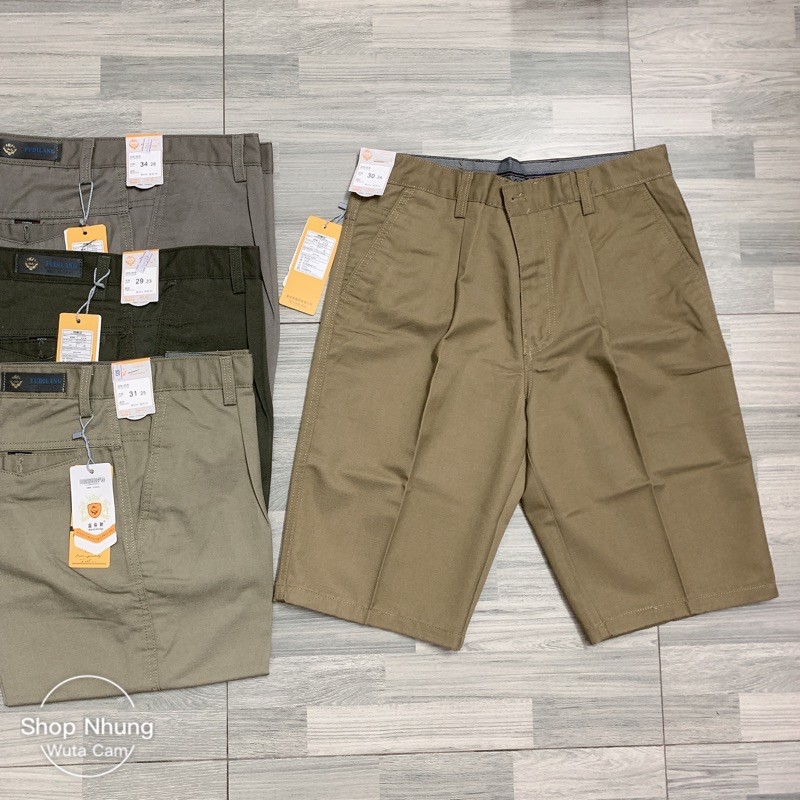 Quần Ngố Kaki Nam Trung Niên ngon bổ rẻ dáng thụng túi chéo 1 Ly + Ảnh Thật