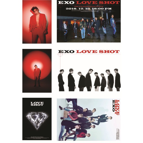 Lomo card 31 ảnh EXO - LOVE SHOT concept photo
