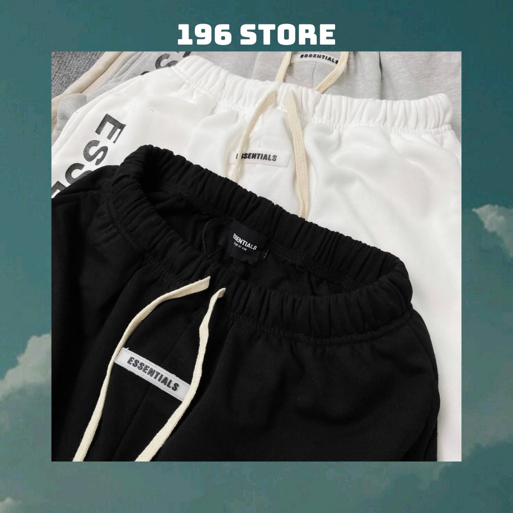 Quần short thể thao hoạ tiết chữ Essentials đủ màu chất liệu nỉ da cá cao cấp thoáng mát phù hợp với mọi lứa tuổi | BigBuy360 - bigbuy360.vn