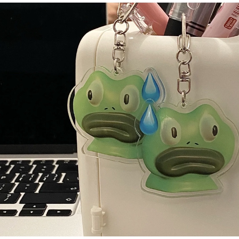 Móc khóa hình chú ếch dễ thương bằng acrylic 