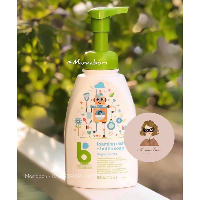 Nước Rửa Bình tạo bọt Babyganics