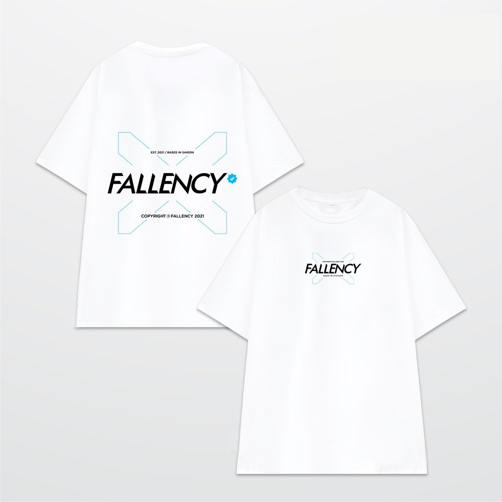 Áo thun X Fallency ĐEN TRẮNG Tay lỡ, Form rộng