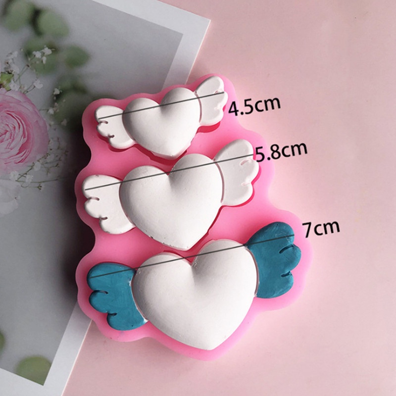 Khuôn Silicone Tạo Hình Trái Tim Trang Trí Bánh