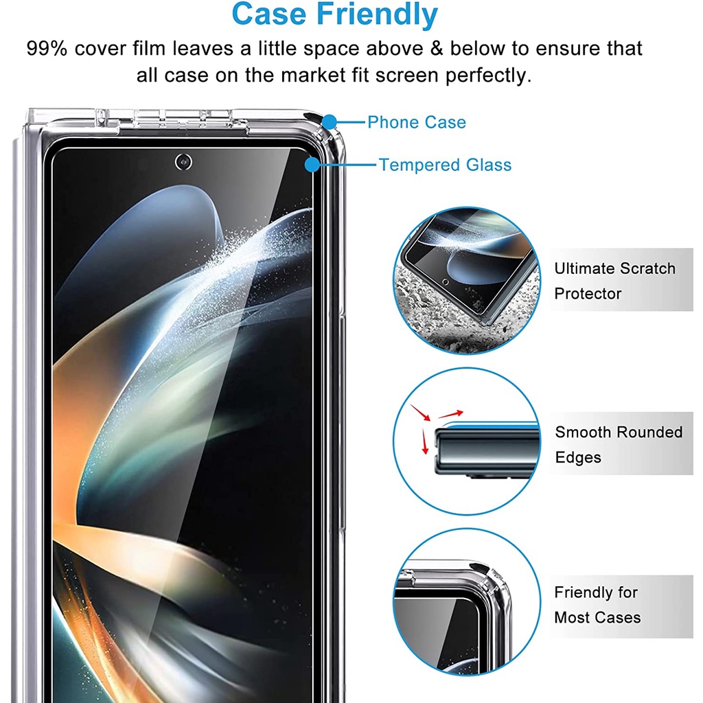 Samsung galaxy z fold5 fold4 fold3 5g kính cường lực bảo vệ màn hình phía trước keo dán đầy đủ cho galaxy z fold 5 4 3 phim bảo vệ máy ảnh mặt sau