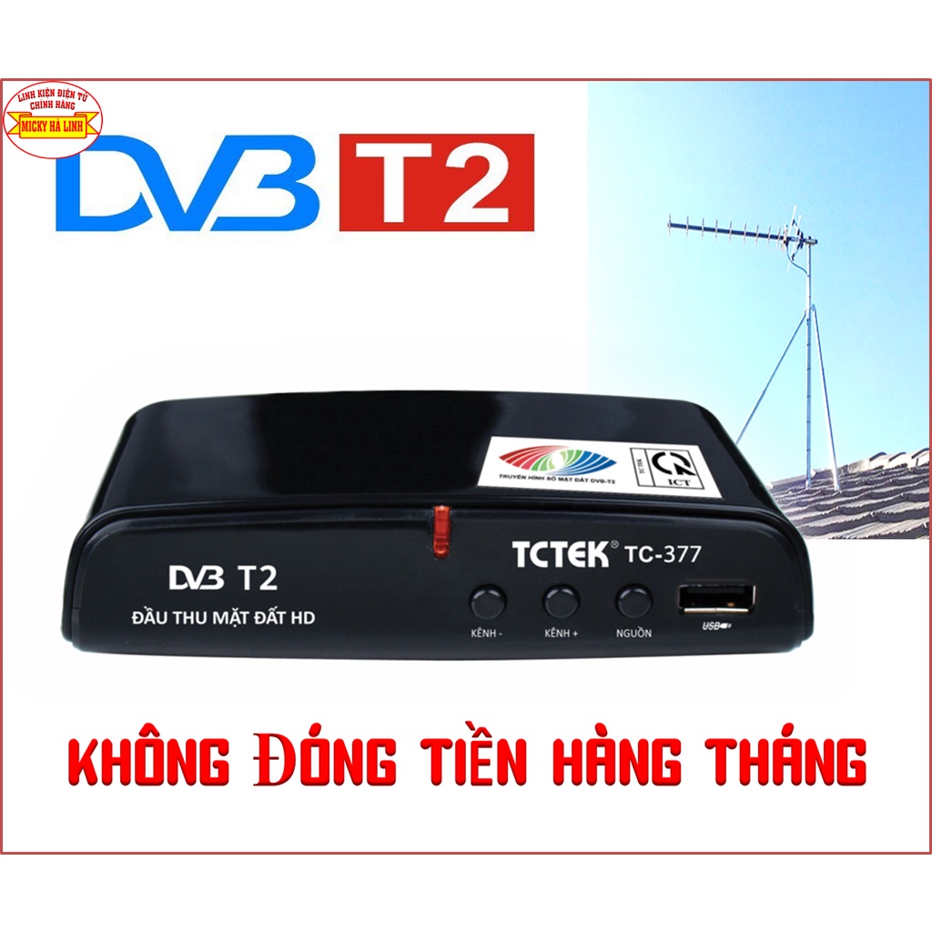 [Chính Hãng] Đầu TCTEK377, đầu thu kỹ thuật số mặt đất DVBT2