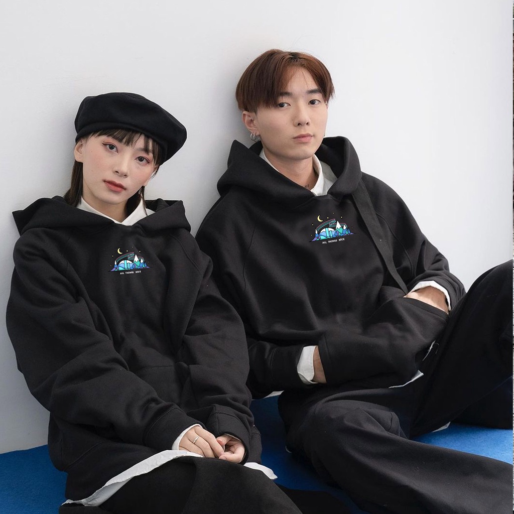 Hoodie GREEND Unisex Nỉ Bông Basic Local Brand Form Rộng All Nice Thing Dream HD13