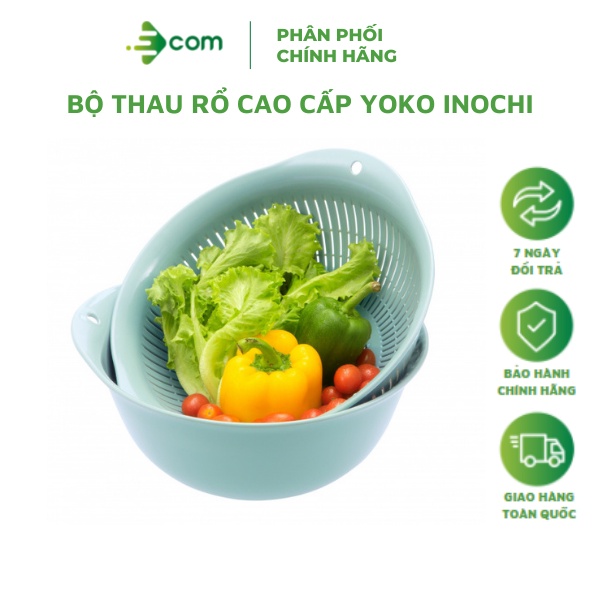 Bộ thau rổ cao cấp 23cm, 28cm, 32cm INOCHI tiêu chuẩn và phong cách nhật bản