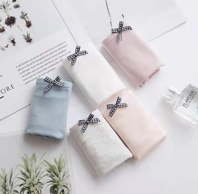 QUẦN LÓT COTTON ĐÍNH NƠ MẪU MỚI 012
