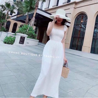 Đầm maxi trắng cánh tiên HANA82