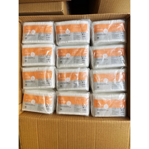 Tăm Bông Người Lớn Cotton Buds 200 Que/ Gói Zíp - Bông Bạch Tuyết
