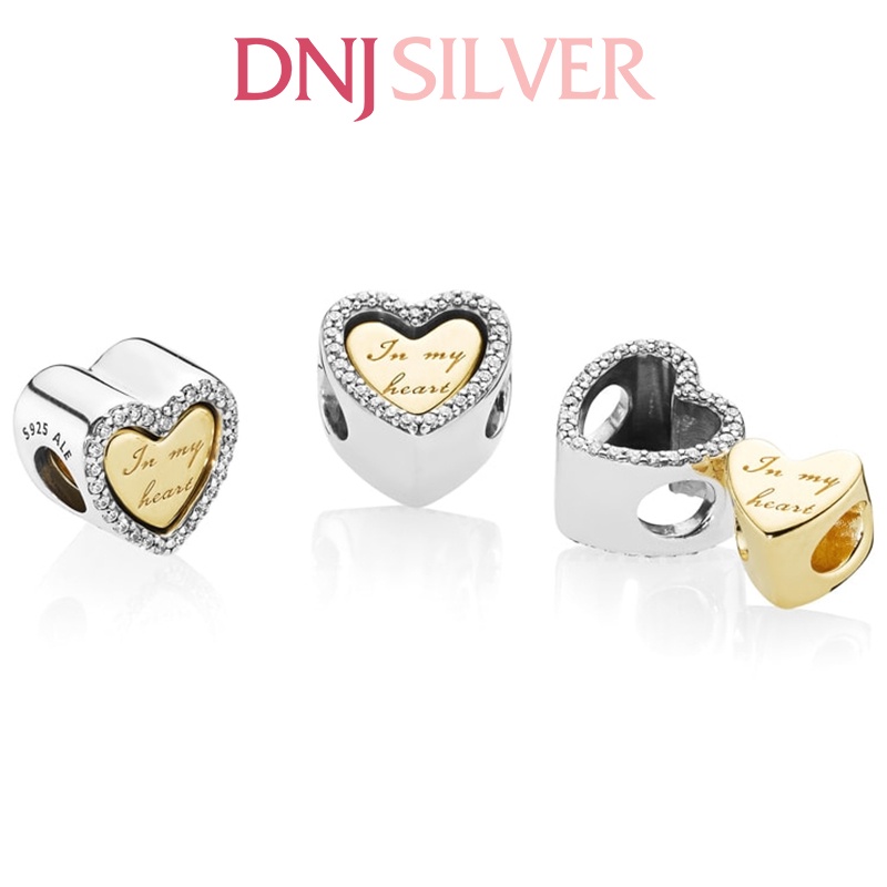 Charm bạc 925 cao cấp, hàng chuẩn bạc - Charm In My Heart Split Heart thích hợp để mix vòng tay charm - DN260