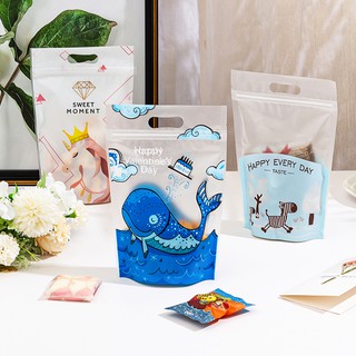 (Set 10 túi) Túi zip bánh kẹo hình cá