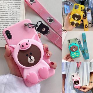 Ốp điện thoại silicone ví tiền xu họa tiết hoạt hình cho XIAOMI MI 6 5X MI 6X REDMI 6 6A 5 5A 5 PLUS 4A 4X S2/Y2