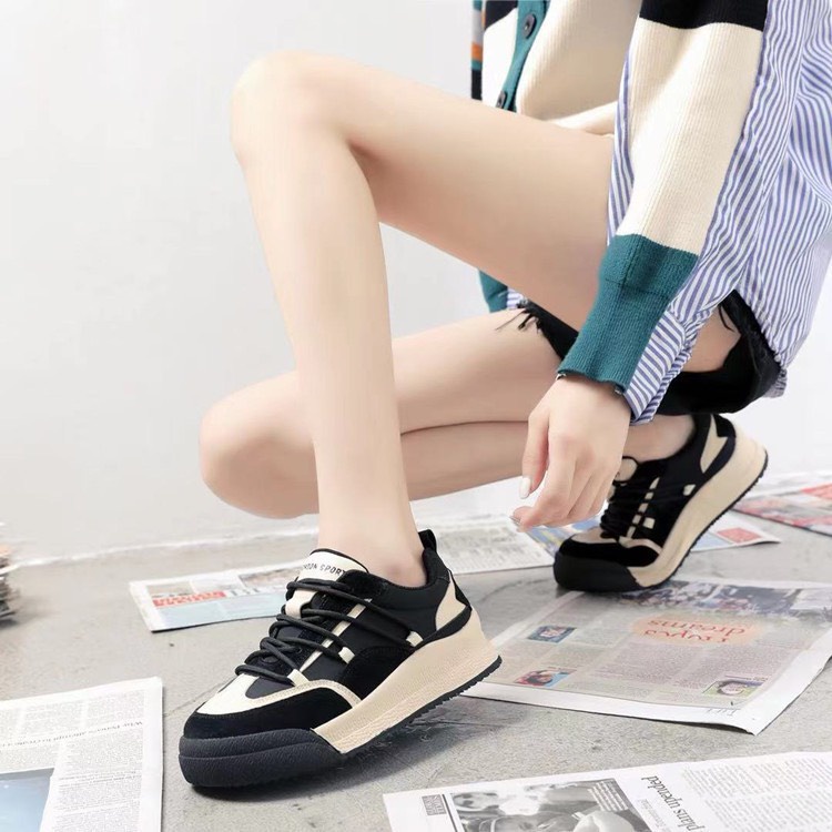 Giày thể thao nữ chất giày da siêu đẹp độn đế Mimi | BigBuy360 - bigbuy360.vn