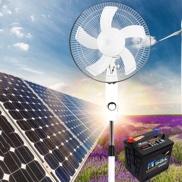 Quạt Sạc Tích Điện Năng Lượng Mặt Trời Hoặc Sạc Điện 220V - BẢO HÀNH 12 THÁNG
