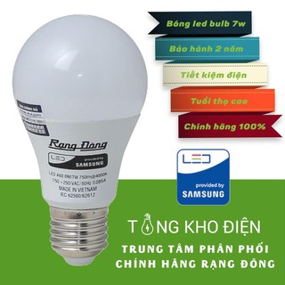 Bóng LED Rạng Đông, ChipLED SAMSUNG, 2 năm bảo hành, 3-5-7-9-10-12-15W