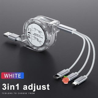 Dây cáp sạc nhanh chia 3 cổng USB Type C + Lightning + Micro USB