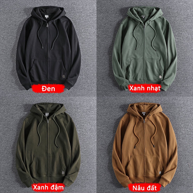 Áo Hoodie Thời Trang Có Khóa 4 Màu Thiết Kế Đơn Giản Tinh Tế Chất Vải Da Cá Phù Hợp Với Thời Tiết 4 Mùa