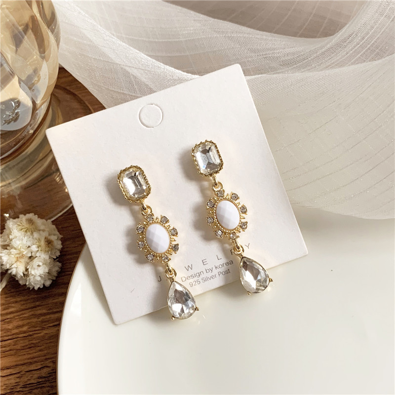 Bông Tai Mạ Bạc 925 Dáng Dài Phong Cách Cổ Điển Sang Trọng Cho Nữ