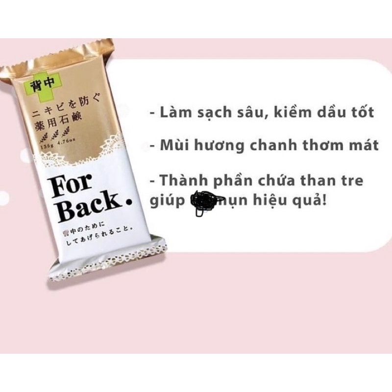 Xà phòng giảm mụn lưng Pelican For Back Nhật Bản 130g