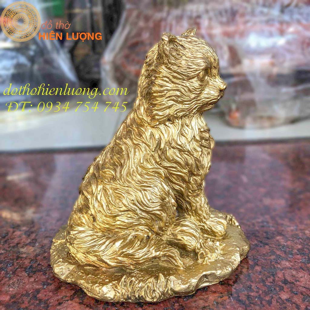 Tượng Mèo Phong Thủy Bằng Đồng