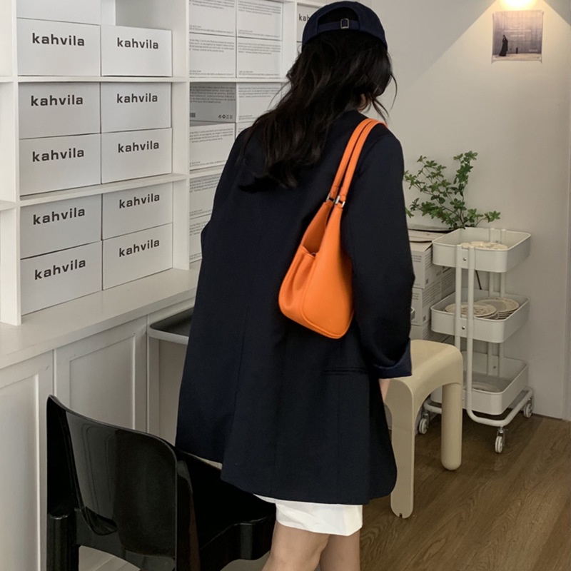 Túi Đeo Vai Hình Chữ U Họa Tiết Trái Vải Phong Cách Hàn Quốc Cho Nữ