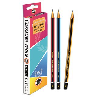 Hộp(12cây) bút chì gỗ HB Classmate CL-PC101 không tấy- Hàng chính hãng