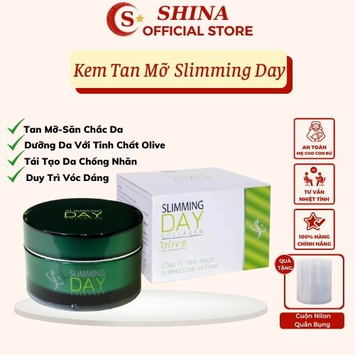 Kem Tan Mỡ Bụng Slimming Day Collagen/Gel Giảm Mỡ Bụng Siết Eo Mờ Thâm Rạn Nhanh An Toàn Cho Mẹ Sau Sinh Và Cho Con Bú