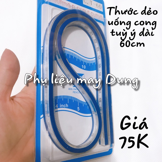 Thước dẻo uốn cong may dài 60cm