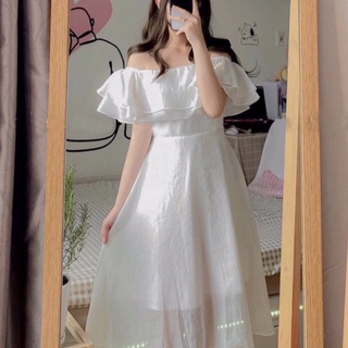 (ẢNH THẬT KÈM VIDEO) VÁY CÔNG CHÚA TRỄ VAI VOAN TƠ