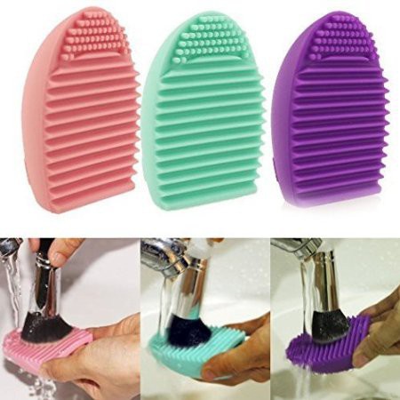 Dụng cụ vệ sinh cọ trang điểm chất liệu silicon cao cấp, Dụng cụ rửa cọ trang điểm thiết kế như hình quả trứng nhỏ gọn