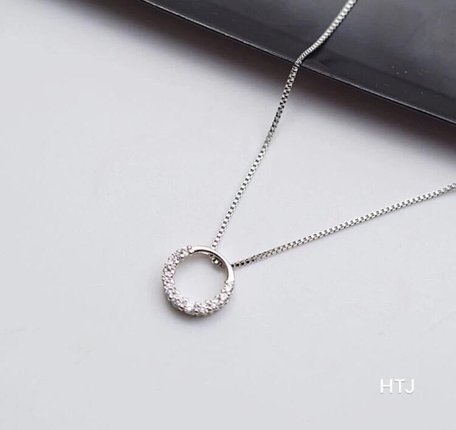 DÂY CHUYỀN MẶT ĐÁ TRÒN SIÊU XINH- VÒNG CỔ BẠC S925