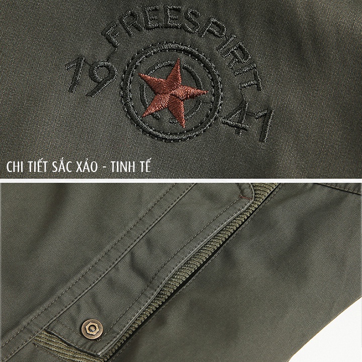 Áo khoác nam vải kaki lót lông dày, mềm, mặc ấm mùa đông - AK2202