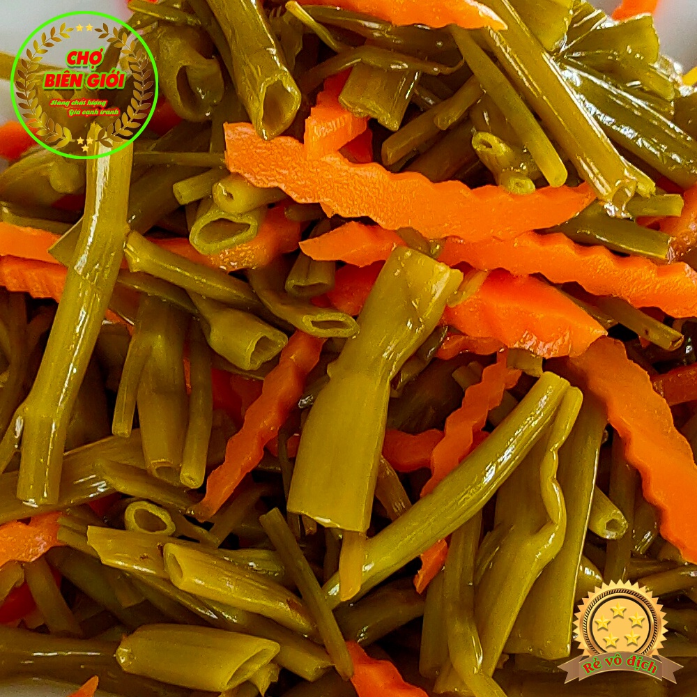 Rau muống Chau Ngọt Nhà Làm Truyền Thống Giòn Ngon Ăn Chung Cá Kho, Thịt Kho Hủ 500gr