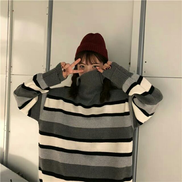 Áo len cổ cao ulzzang from rộng