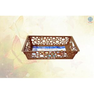 Khay rổ vuông hoa nhựa