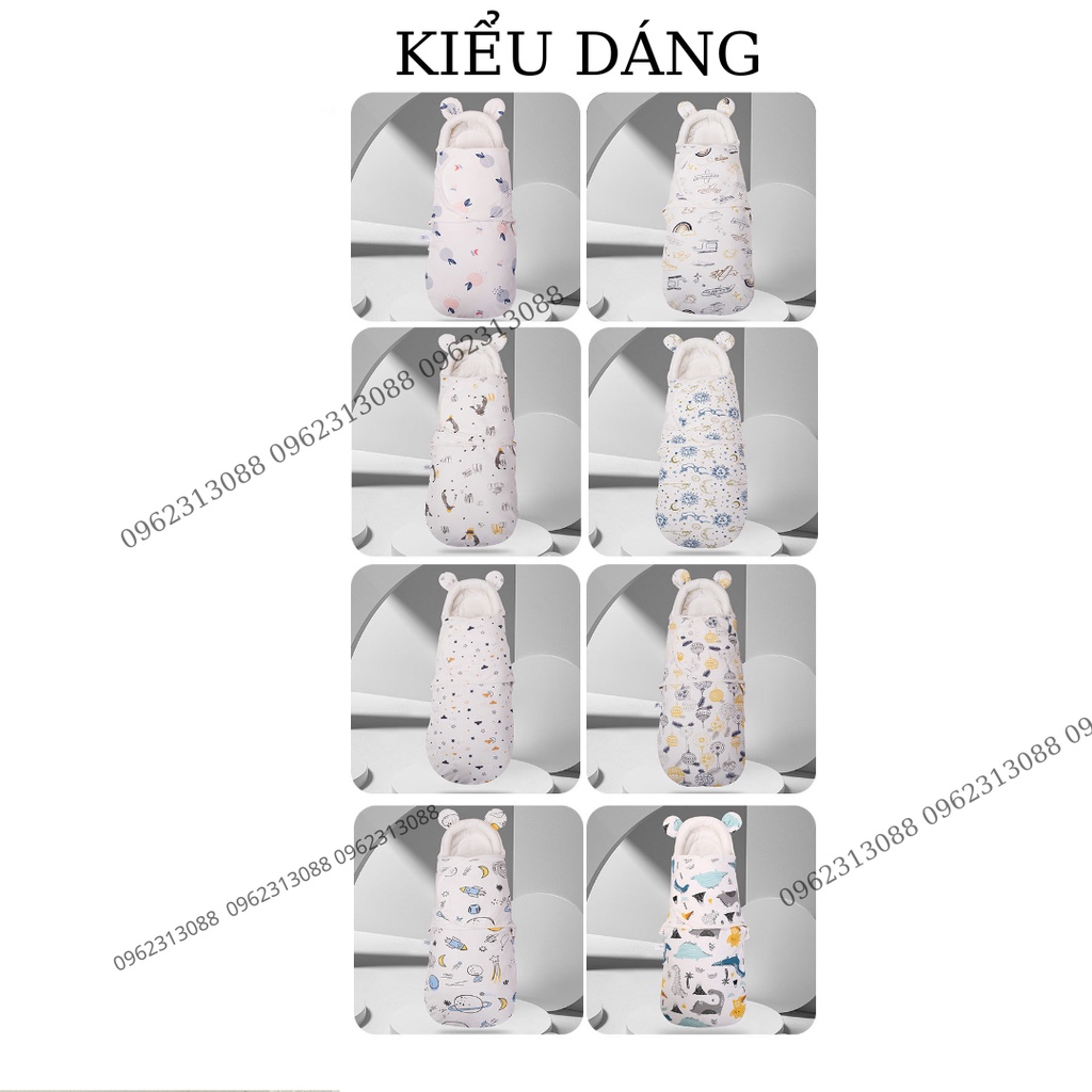 Ủ chũn, khăn quấn sơ sinh, khăn đa năng chất liệu cotton 2 lớp vô cùng mềm mịn - Mokids