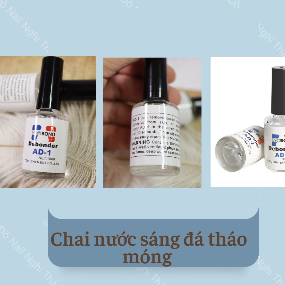 Nước tháo móng giả , nước sáng đá gỡ móng nail 10ml