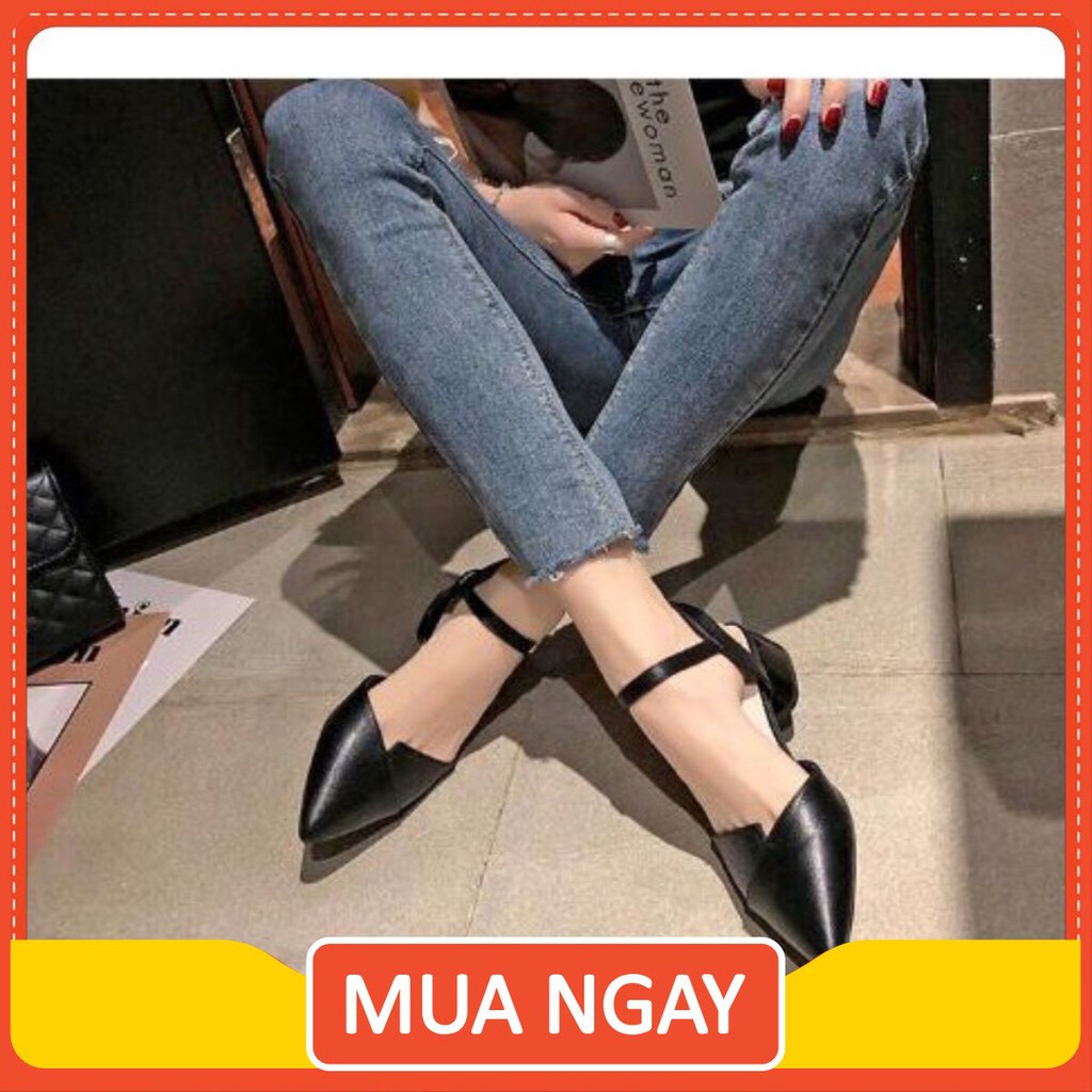 Giày Mũi Nhọn 3 Phân Kiểu Dáng Vintage Mã TH_P1