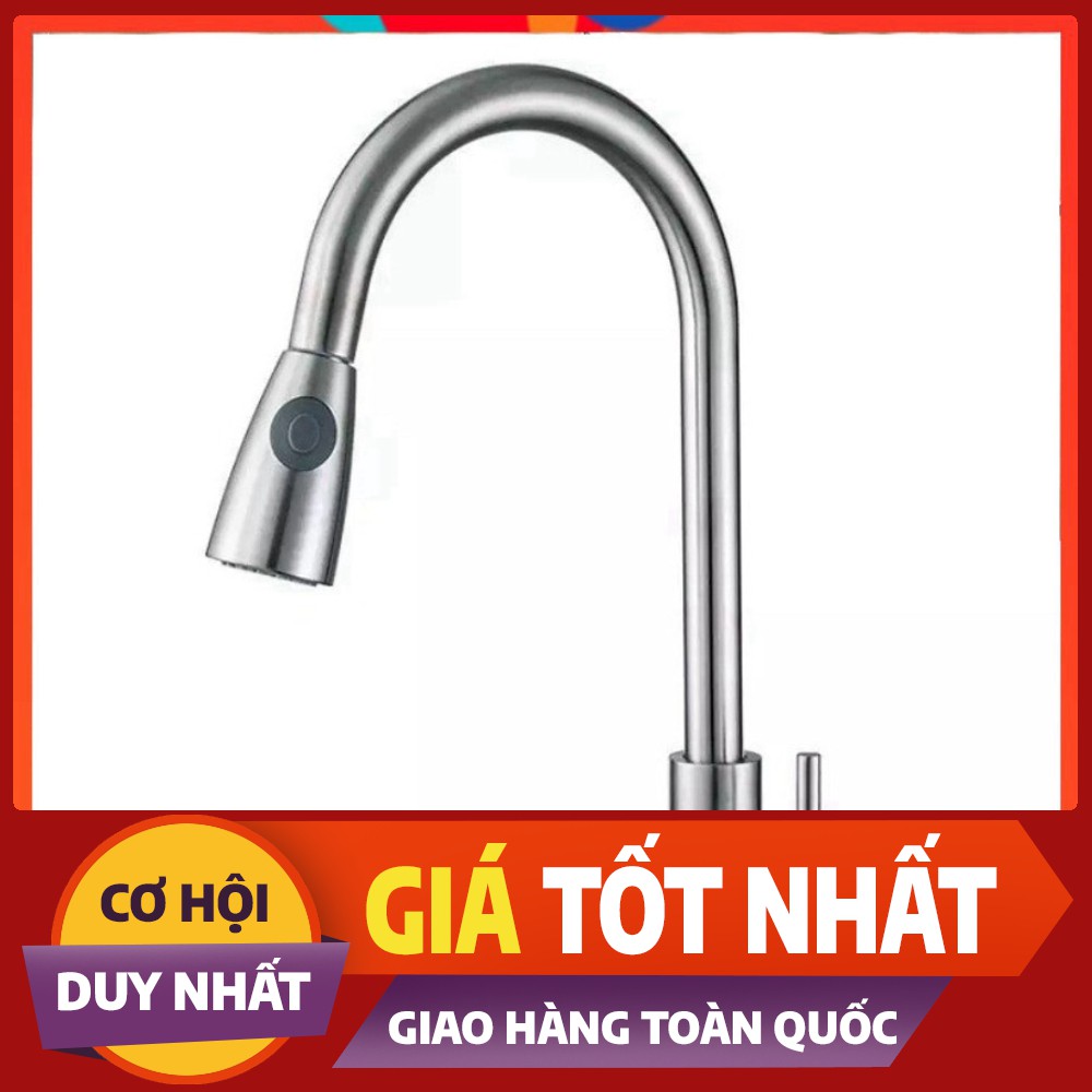 Vòi rửa chén | Vòi rửa bát inox 304 cao cấp dây rút GIORMANI VRB25 - tặng đôi dây cấp nước inox