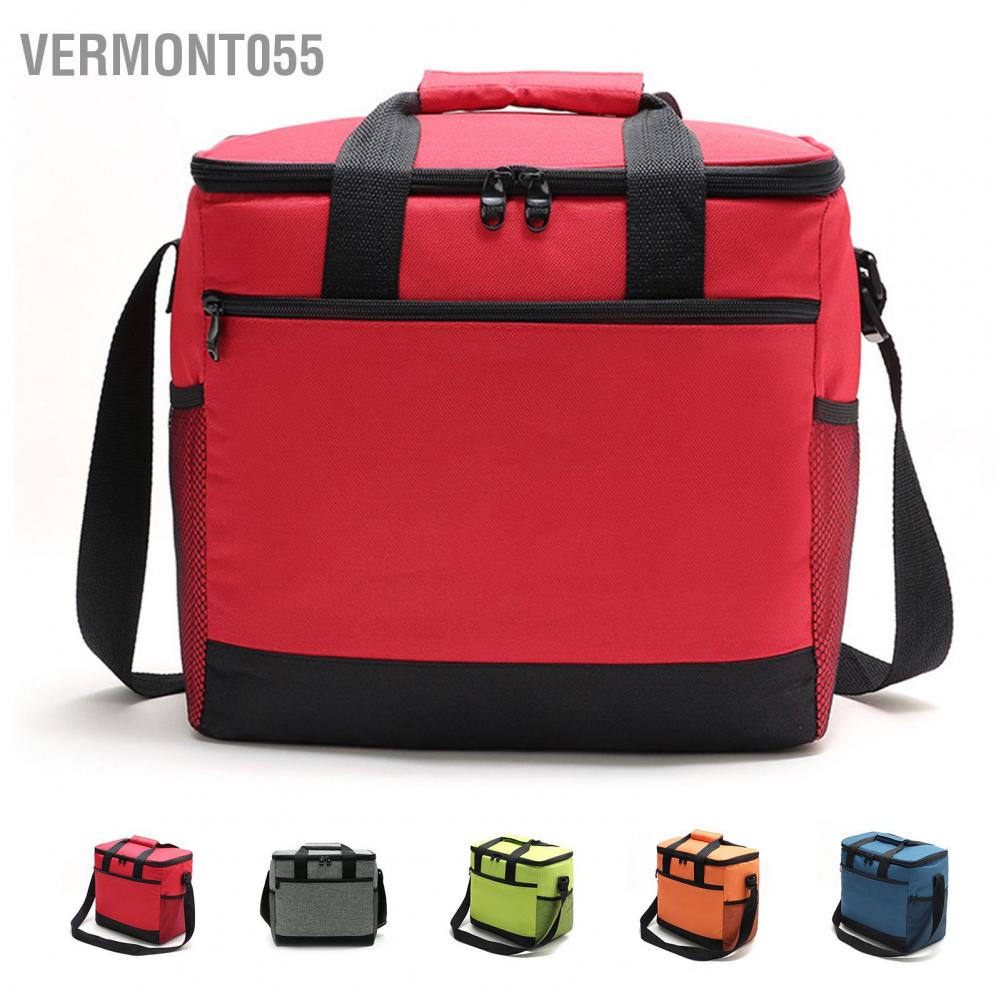 Có thể bán buôn Túi ăn trưa 16L Bento cách nhiệt giữ không thấm nước với thiết kế túi lưới để đi du lịch dã ngoại Vermont055 Hàng giao ngay